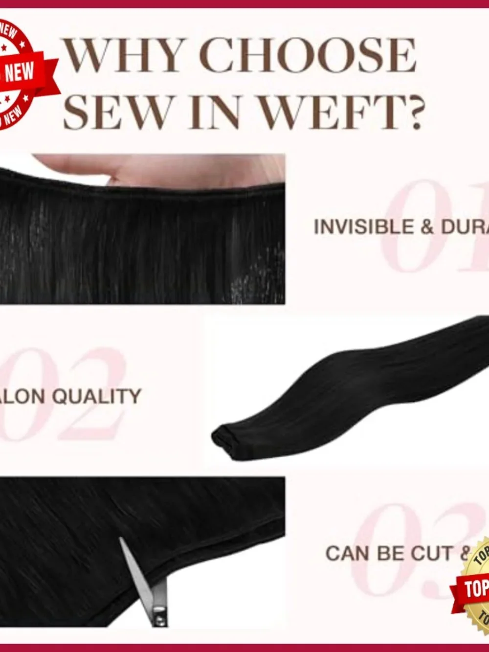 Real Human Hair Extensions 24 Inch 120g Straight Silky Weft Bundles